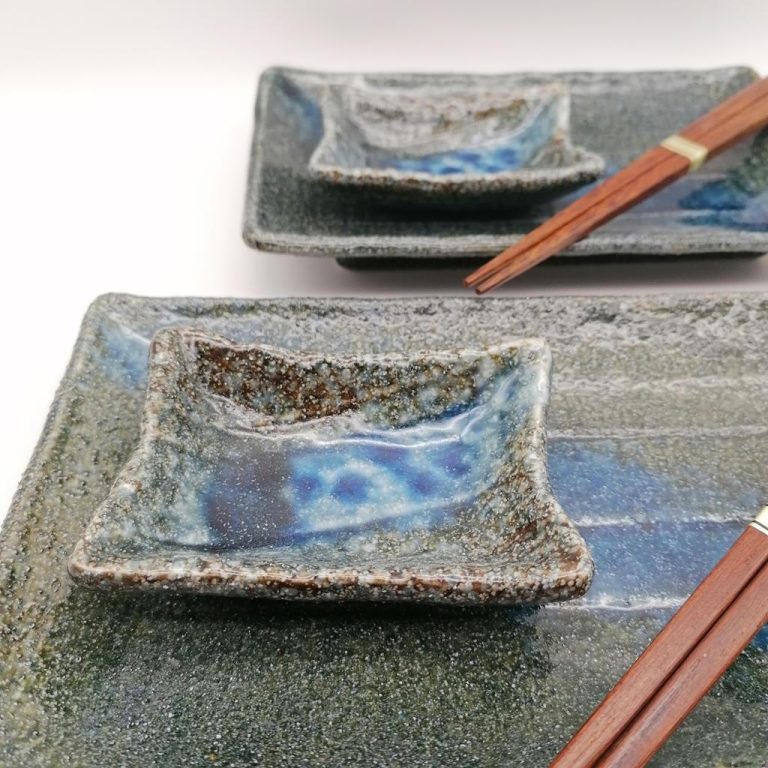 Set da sushi per 2 persone grigio e blu